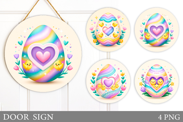 Easter Chick Door Sign Design. Easter Door Sign Sublimation