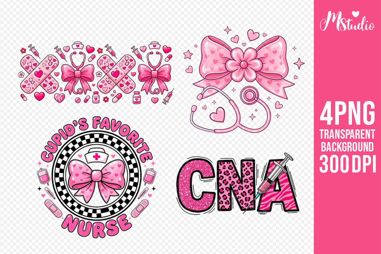 CNA Nurse Valentine PNG Sublimation