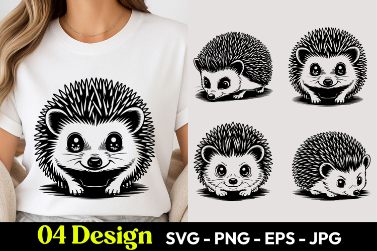 Kawaii Hedgehog SVG PNG
