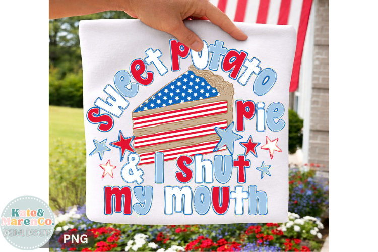 Sweet Potato Pie PNG | Preppy 4th of July | Fourth of July