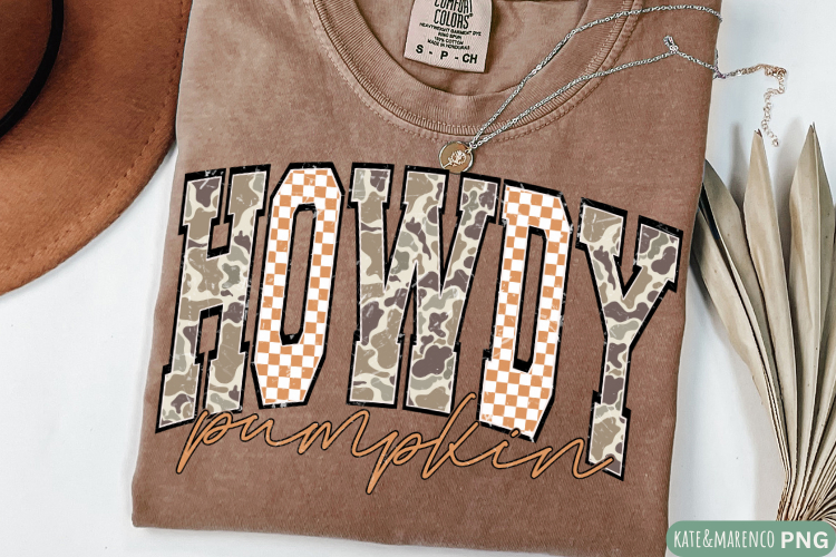 Western Fall PNG | Howdy Pumpkin PNG | Camo Fall PNG