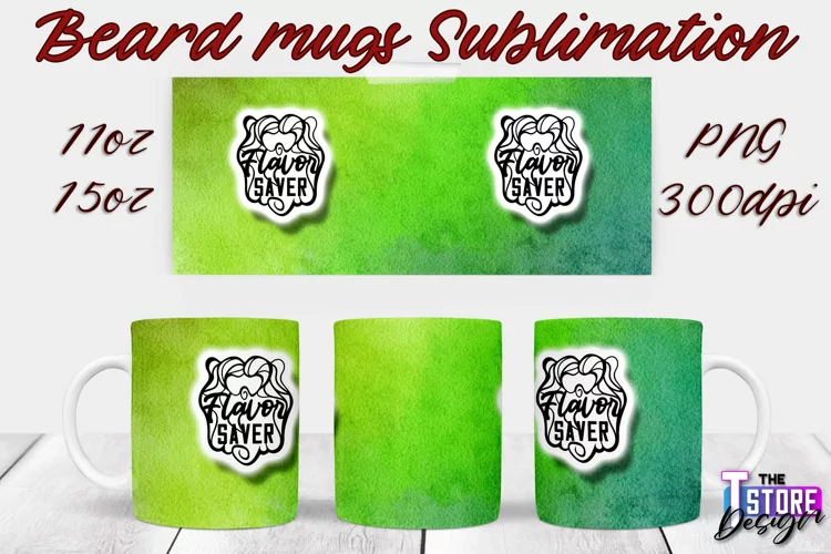 Beard Mug Design | 11 oz 15 oz Mug Sublimation | PNG File