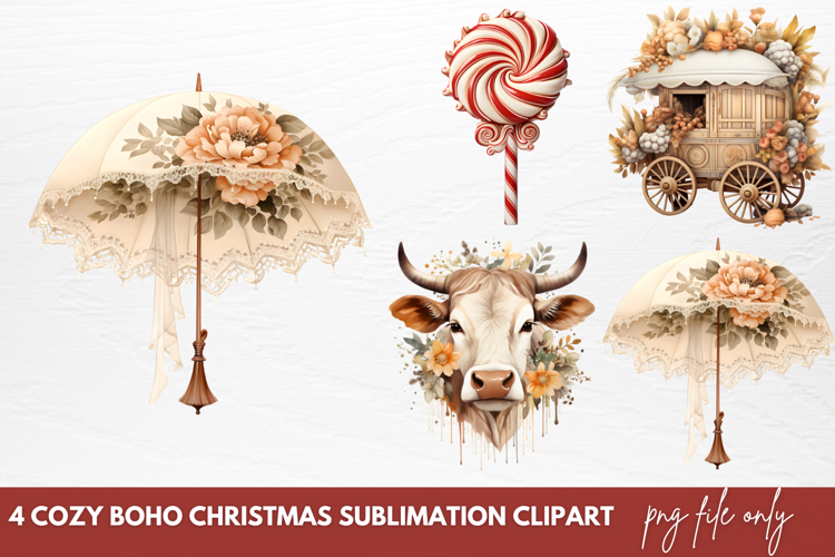 Boho Christmas Clipart Image 21