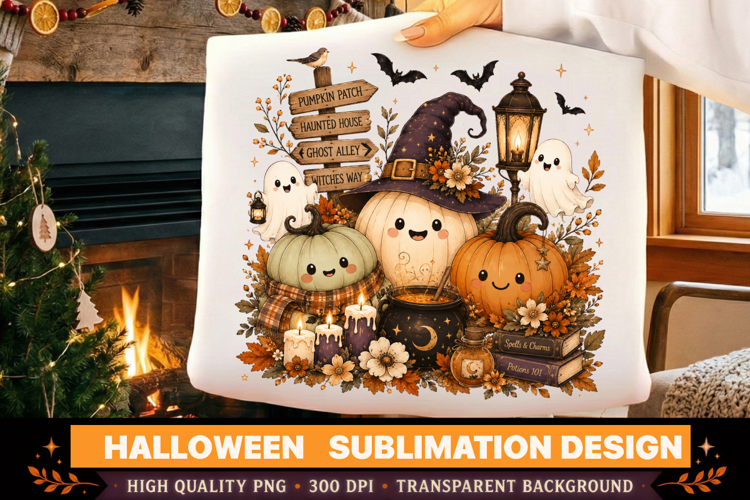 Halloween PNG Witch Pumpkin Ghost Clipart