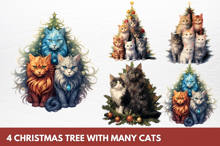 Christmas Cat Clipart Image 4
