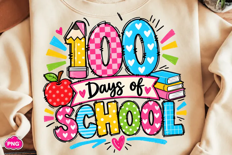 100 Days of School PNG, Happy 100 Days Of School PNG