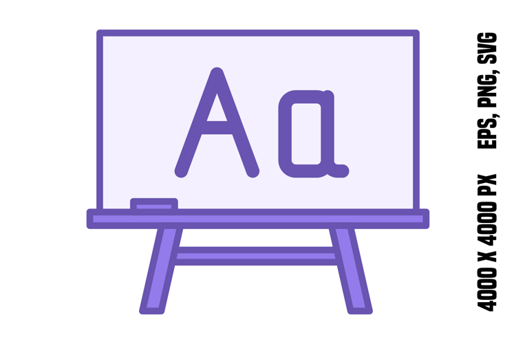 Colored Chalkboard Icon