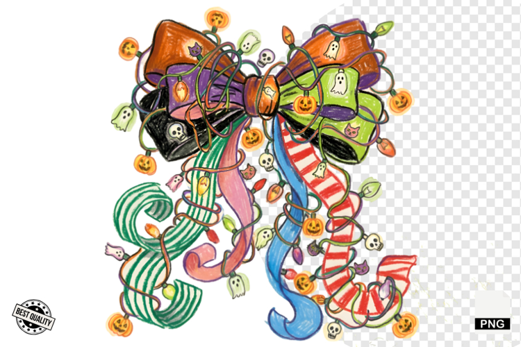 Halloween Bows & Lights Clipart