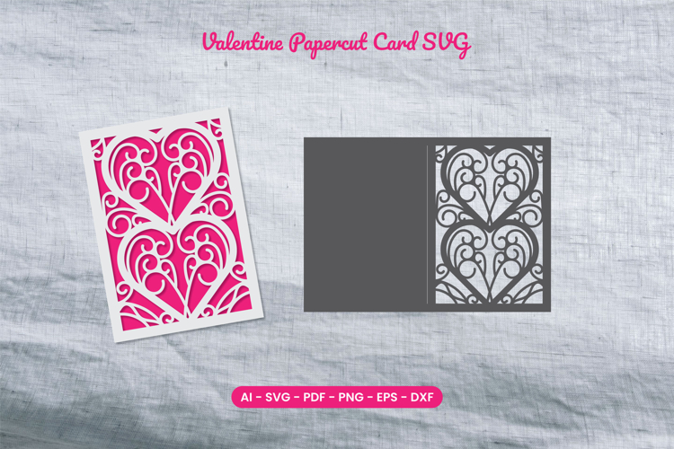 Valentine Papercut Card SVG