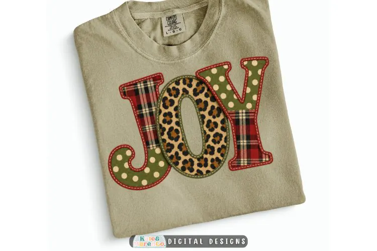 Joy PNG | Leopard Christmas PNG| Preppy Holiday Girl PNG
