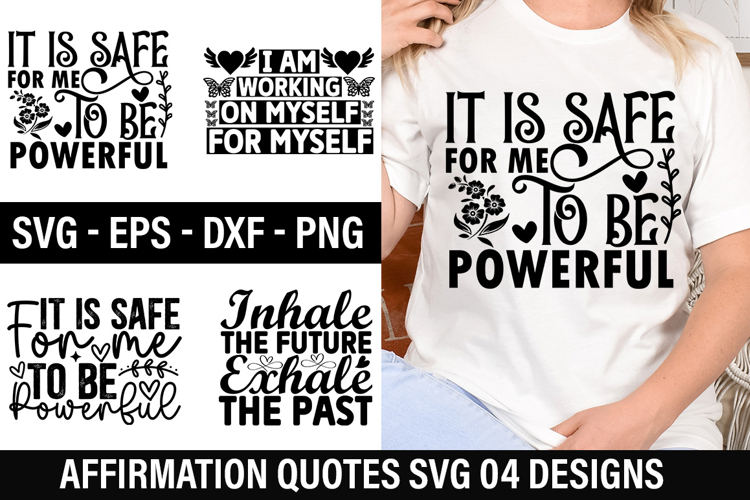 Affirmation Quotes SVG Design - I Am Working On Myself For