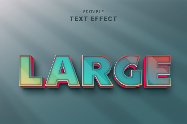 Editable Text Effect for Illustrator. Vector Graphic styles example image 1