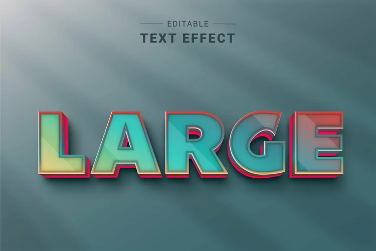 Editable Text Effect for Illustrator. Vector Graphic styles