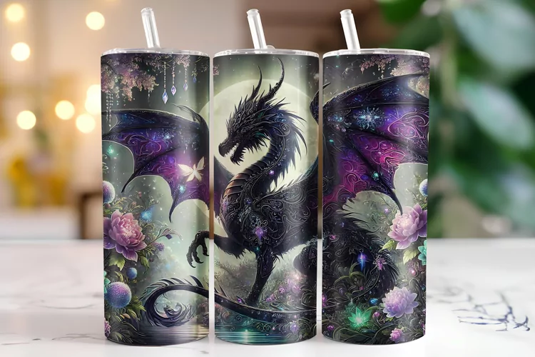Dragon Tumbler Wrap | Sublimation | Tumblers