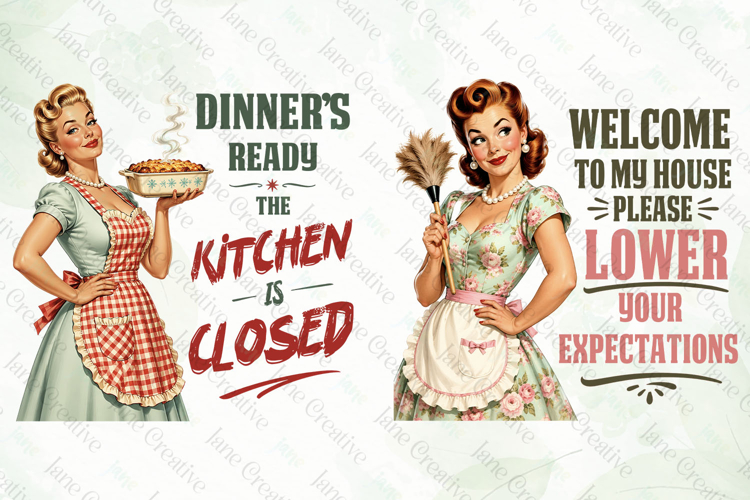 Sarcastic Housewife Clipart