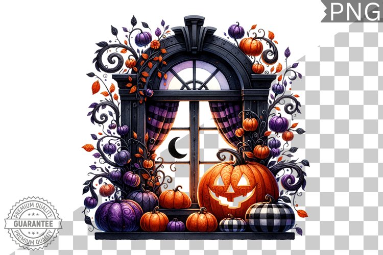 Halloween Window Sublimation - Clipart PNG Design