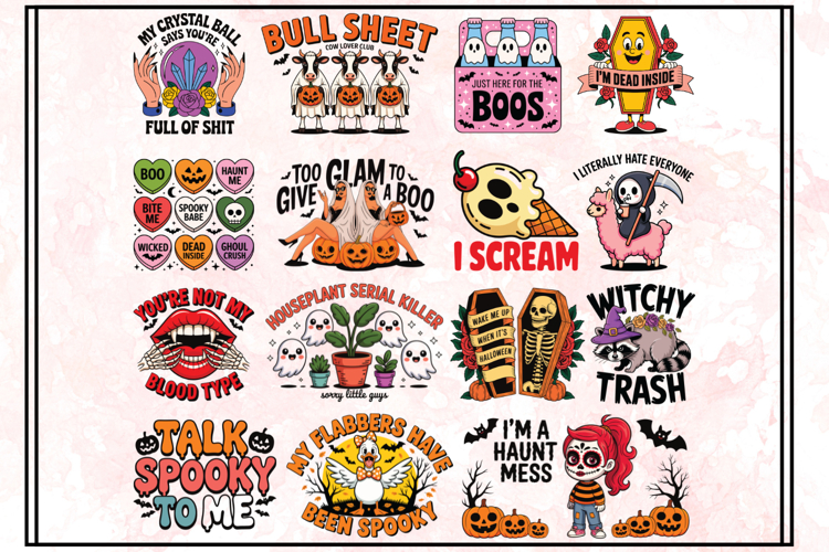 Sarcastic, Halloween Clipart PNG Bundle