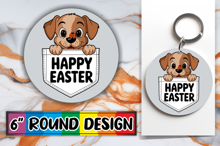 Enchanted Circle Keychain PNG, Easter Animals