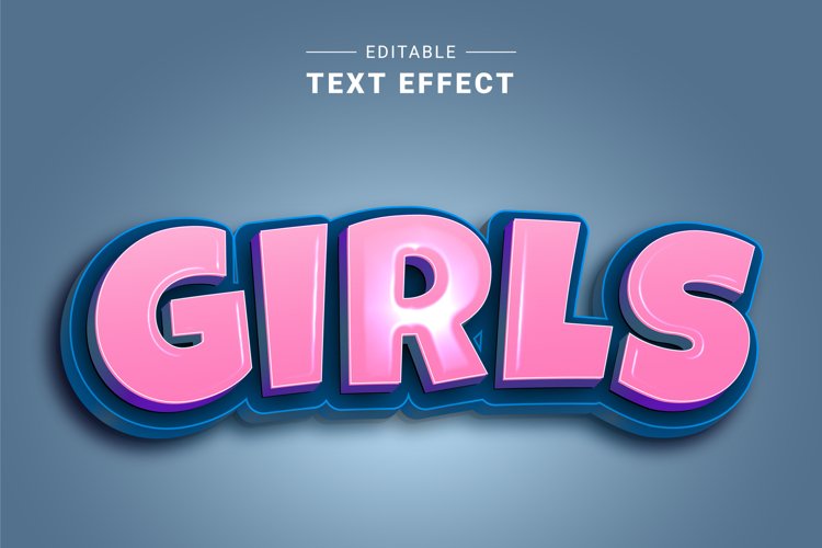Editable Text Effect for Illustrator. Vector Graphic styles