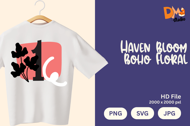 Haven Bloom Boho Floral Monogram