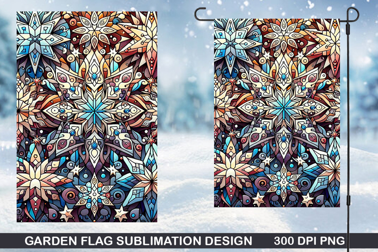 Garden Flag Sublimation| Christmas Garden Flag PNG Design