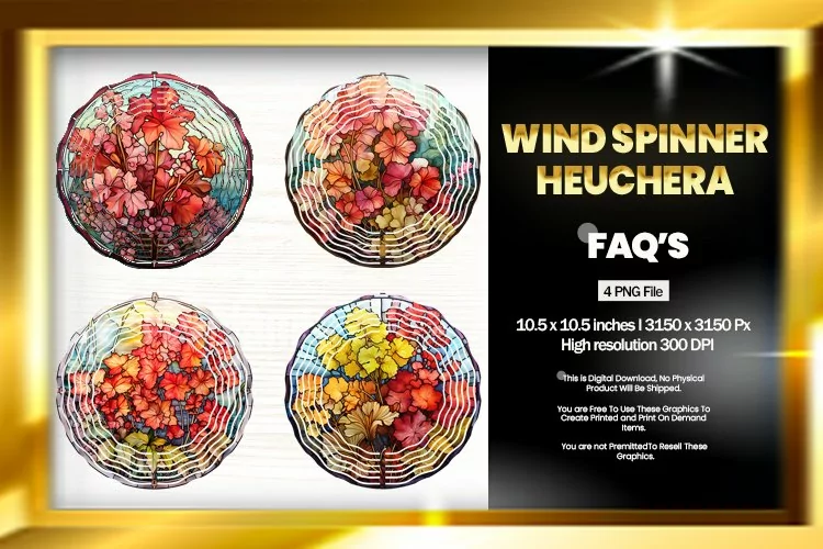 Heuchera Wind Spinner Sublimation - 04 Variations
