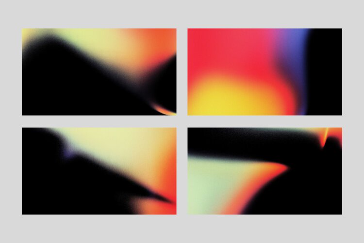 Dark Grainy Gradient Backgrounds 4 Textures example image 1