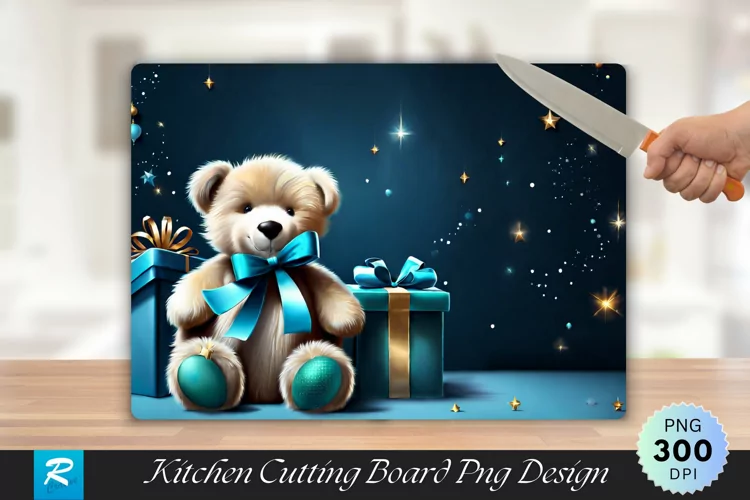 Gift Cutting Board Sublimation Design