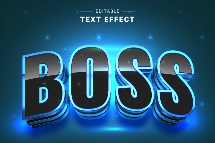 Editable Text Effect for Illustrator. Vector Graphic styles example image 1