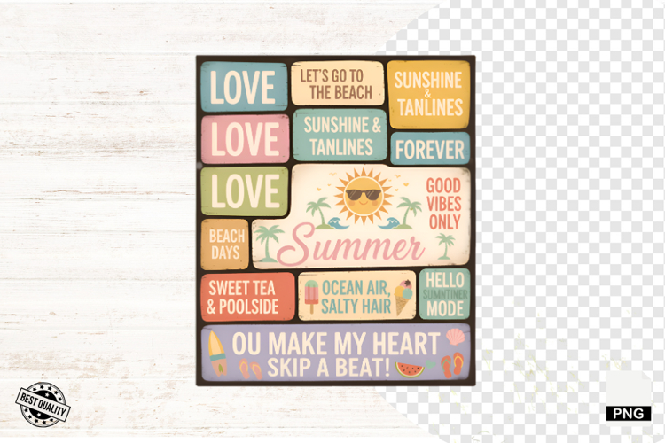 Summer Signs Png Sublimation - Summer Beach Png