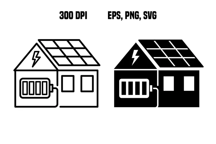Home Battery Storage Icons