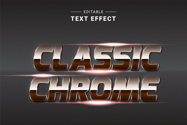 Editable Text Effect for Illustrator. Vector Graphic styles example image 1