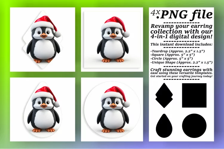 3D Chibi Circle Holiday Patterns - Unique Sublimations