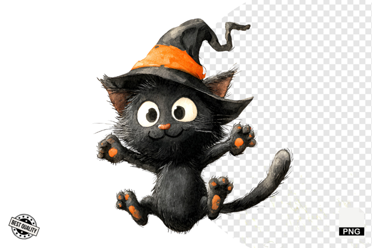 Halloween Black Cat Clipart