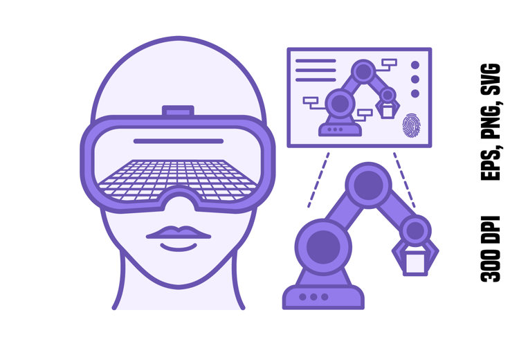 Purple Augmented Reality Maintenance Icon