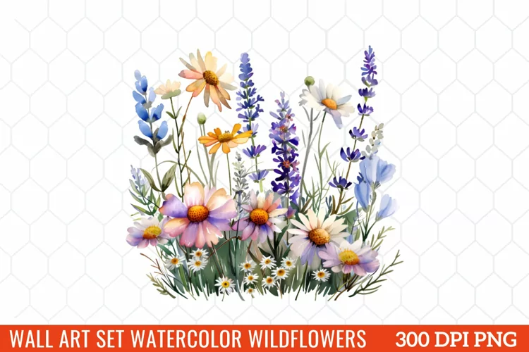 Watercolor Wildflowers Clipart