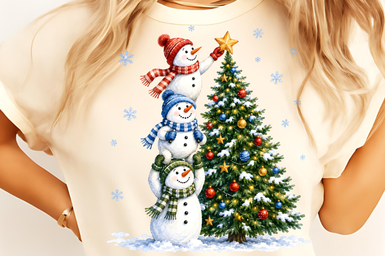 Funny Snowman Christmas PNG, Christmas Tree PNG, Snowman PNG