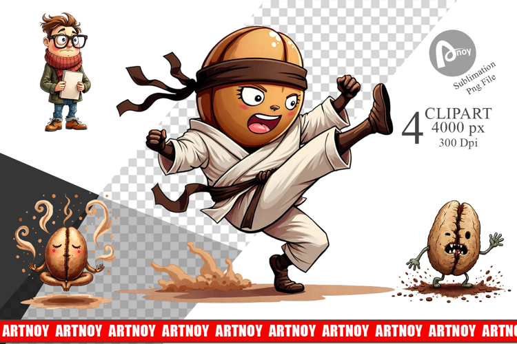 Sarcastic Coffee Bean Clipart