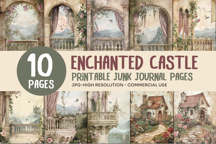 Enchanted Castle Junk Journal Pages