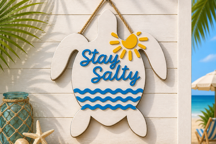 Summer Beach Wall Decor Laser Cut SVG