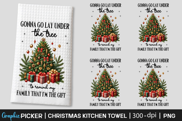Funny Christmas Kitchen Towel PNG | Christmas Kitchen Towel