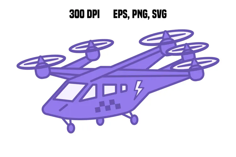 Purple Air Taxi Icon