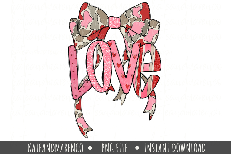 Camo Valentines Day PNG | Love PNG | Valentine Coquette
