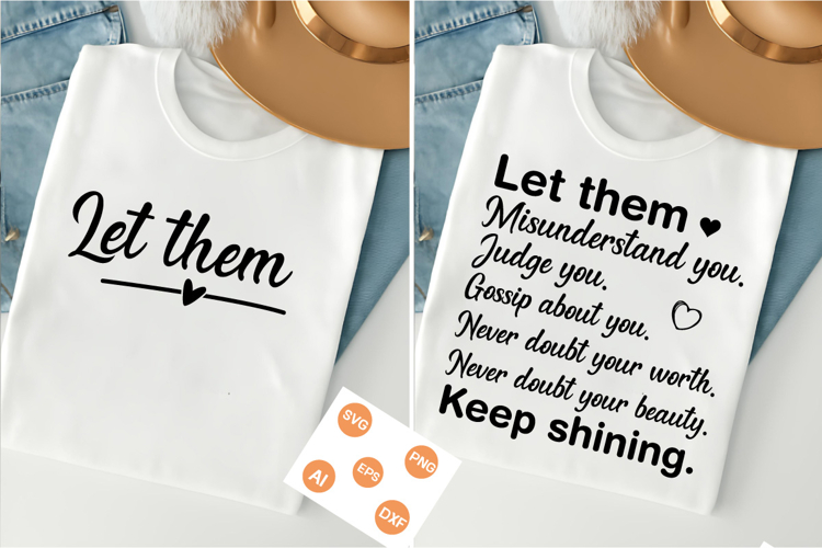 Let them SVG | Inspirational SVG| Front and Back SVG PNG example image 1