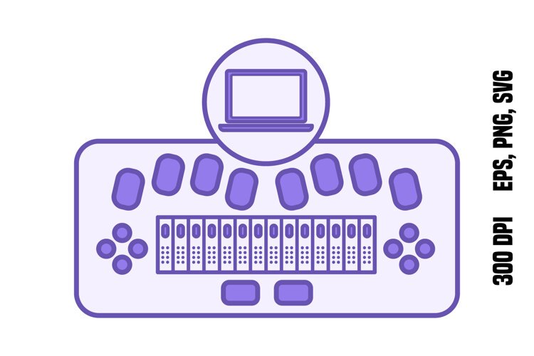 Purple Braille Display Icon example image 1