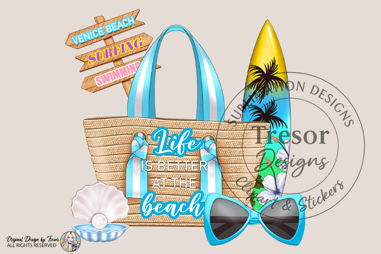 Life Is Better At The Beach Design - Coastal Summer Vacation