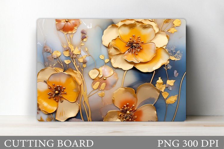 Flowers Cutting Board. Kitchen Cutting Board Sublimation example image 1