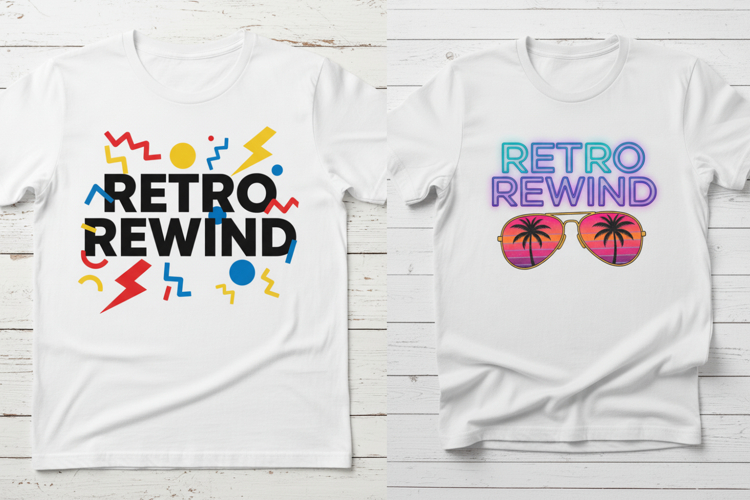 RETRO REWIND T-SHIRT DESIGNS