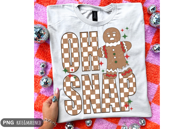 Oh Snap PNG | Gingerbread Man PNG | Funny Christmas PNG
