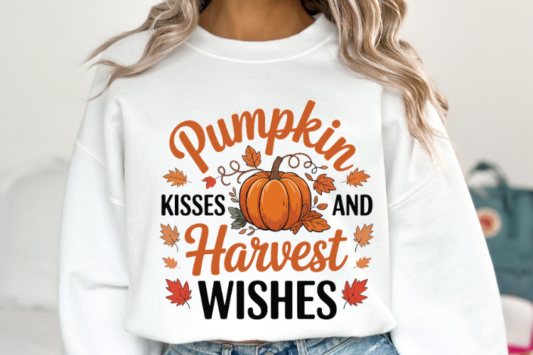 Pumpkin kisses and harvest wishes Svg | Shirt Svg